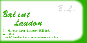balint laudon business card