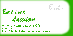 balint laudon business card